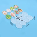Easter egg silicone mold for resin crafts with sun heart and rabbit textures - 60-1239 (Easter Egg)