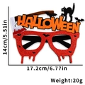 Halloween party glasses with red glitter frame, bloody drip design and cat decorations - Axe Bloody Frame