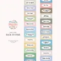 Retro tag washi tape for journaling, white kraft paper label in 35mm x 2m roll - Back To Time