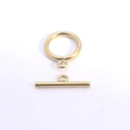 Golden 304 stainless steel OT toggle clasp for handmade jewelry necklace making - 23mm Clasp with 15mm Ring / Vacuum Gold Plated