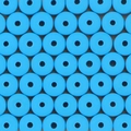 Perline piatte in argilla blu per creazione di gioielli fai-da-te e braccialetti fatti a mano - Blu scuro