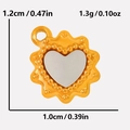 Golden 304 stainless steel heart pendant with white shell inlay, size 1.2cm by 1.0cm - Gold White Shell Pendant Only (S1999-G-W)