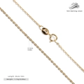 Elegant 45cm S925 sterling silver thin link chain necklace in premium gold finish - Polished Cross Chain 45CM / 925 Silver Yellow Gold Plated