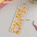 Sparkly laser sticker with yellow ribbons and cute white bunnies for DIY scrapbooking - 14# Yellow Ribbon Series (Loose Leaf)