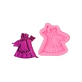 Pink silicone mold and purple ghost witch fondant figure for DIY cake decoration - 3# Ghost Cloak / Pink