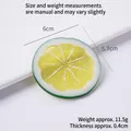 PVC artificial yellow lemon slice keychain with realistic texture and 6cm diameter size - 6cm Medium Green Lime Slice - No Buckle