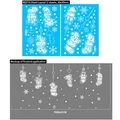 Christmas Santa and reindeer static window stickers, two 20x30cm sheets for glass decor - Santa Claus And Gift Socks Style (BQ310)