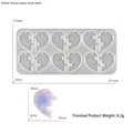 Detaillierte Größenangaben für 12 Sternzeichen Herz-Puzzle Silikonform für Harzguss - D4026-12 Tierkreiszeichen Herz Puzzle Form