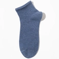 Antibakterielle Herren-Baumwollsocken in Marineblau mit Rippbündchen und Zehenschutz - Einheitsgröße / Denim-Blau