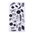 Clear silicone stamps with butterfly and nature leaf designs for DIY scrapbooking decor - No.28-Butterflies & Nature