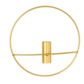 Moderno portacandela geometrico da parete in ferro dorato per decorazione casa - Rotondo 25cm / Oro