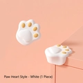 Protezione angolare in silicone bianco a forma di zampa di gatto per sicurezza bimbi - Cuore di Zampa di Gatto Bianco
