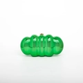 Emerald green cylindrical acrylic clutch bag with a glossy metallic finish and gold clasp - Green