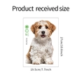 Süßer Hunde-Wandaufkleber aus PVC, realistisches Welpen-Design in der Größe 19,5x27cm - Braun-weißer Hund-FX-F213 / 19.5*27CM