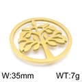 Ciondolo Albero della Vita dorato 35mm in acciaio inox, peso 7g - Stile Oro 4 (KLJ4306-Z) / 35mm