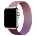 Pink and purple gradient Milanese magnetic loop metal band for Apple Watch Series - 30 Gradient Pink Purple / 38/40/41/42mm
