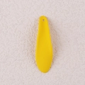 Macro detail of a bright yellow drop-shaped acrylic petal earring accessory with hole - 10Pcs Long Style / Yellow