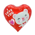 18 inch red heart foil balloon with I LOVE YOU message and cute bear print for Valentine - 18 Inch Heart Love Bear English TX102