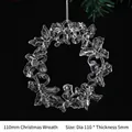 Set di 50 decorazioni natalizie in acrilico con trame di fiocchi e cordini d'argento - Ghirlanda natalizia