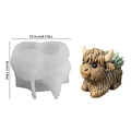 Highland cow silicone mold for DIY succulent pots and candle jars, 10.5x8cm size - Standard Type