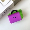 Creative acetate claw clip in handbag shape with purple panels and green border - Purple Bag 6.5*5cm
