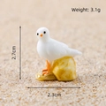 Figurine de mouette miniature pour décoration DIY micro paysage, hauteur 2,7cm et largeur 2,3cm - Colombe Blanche