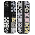 Mix of aurora bowknot and pearl nail charms in a 12-grid organizer box set - Nail Art Charms Set 01 (12TZ Set 01)