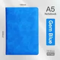 Sapphire blue A5 faux leather business notebook with 200 pages for office use - A5 (100 Sheets/200 Pages) / Blue