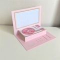 Pink gramophone 3D popup card featuring a vintage vinyl record player design - Plain Style / Pink Gramophone Card
