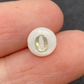 Perla di conchiglia naturale bianca con numero 0 dorato per la creazione di gioielli fai da te - Bianco