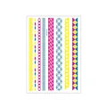 Waterproof fluorescent temporary tattoo sticker with colorful geometric patterns DKCS010 - Vertical Geometric Texture Ribbons (DKCS010) / Standard Size