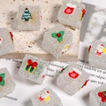 Perle a cubo natalizie fai-da-te con Babbo Natale e regali in resina glitterata - Stile Natalizio-5 (Glitter Trasparenti/Misto) / 21mm / Stile di Natale 5