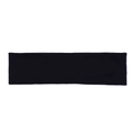 Elastic black knitted sports headband for running and yoga fitness on white background - Width 5cm/Folded Length 20.5cm / Navy Blue