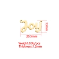 Colgante Joy en oro pulido con dimensiones de 20,5x13mm y grosor de 1,2mm - Estilo Joy Dorado (13mm)