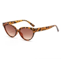 Occhiali da sole cat eye con montatura leopardata classica e lenti marroni sfumate - Tartaruga