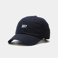 Detailed view of navy blue cotton baseball cap featuring 1987 white 3D embroidery - M (56-58cm) / Navy Blue