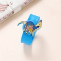 Blue silicone slap watch for kids featuring a 3D cartoon dinosaur and quartz movement - Blue Dinosaur