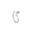 Adjustable silver letter Z ring with sparkling zircon stone for modern women style - Letter Z