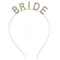 Diadema oro KC con letras BRIDE de diamantes de imitación para fiestas de novia - Dorado-BRIDE