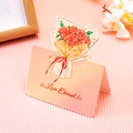 Biglietto d'auguri pop-up 3D con rose rosse ad acquerello e scritta Love Eternal - Rosa - Amore Eterno