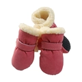Rosafarbene Haustierschuhe mit Fleece-Futter und rutschfester Gummisohle für Hunde - S / Rosa