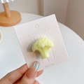 Funny realistic broccoli hair clip with gradient green resin texture on white card - Cauliflower