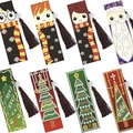 Set di 8 segnalibri 5D fai da te con pittura a diamante, personaggi di film e alberi di Natale - SQ-125 (Personaggi di Film Magici/Chibi Set di 8)