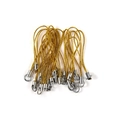Golden woven phone strap with silver alloy lobster clasp for DIY handmade jewelry crafts - Gold Yellow