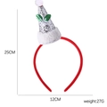 Christmas hat headband with silver glitter and holly, size 25cm by 12cm, weight 27g - Style F (Silver Sequin Santa Hat)