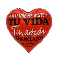 18-inch heart-shaped red foil balloon with Spanish Mother's Day message for party decor - 18 Inch Red Art Text Heart Happy Mother's Day (TX088)