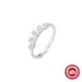 Elegante anello in argento sterling S925 con cinque zirconi con taglio marquise - US 7 / Placcato Argento #11 (Fascia a Cinque Marquise)
