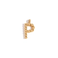 Minimalist 18K gold-plated stainless steel twisted rope pendant featuring the letter P - Gold - Letter P