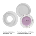 Round silicone mold for DIY plaster home decor items with retro relief lettering - Round 2-Piece Set-Transparent / Clear