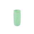 Stretchable light green silicone leak-proof sleeve for travel toiletries and shampoo bottles - 4th Gen (Woven Non-slip) / Green